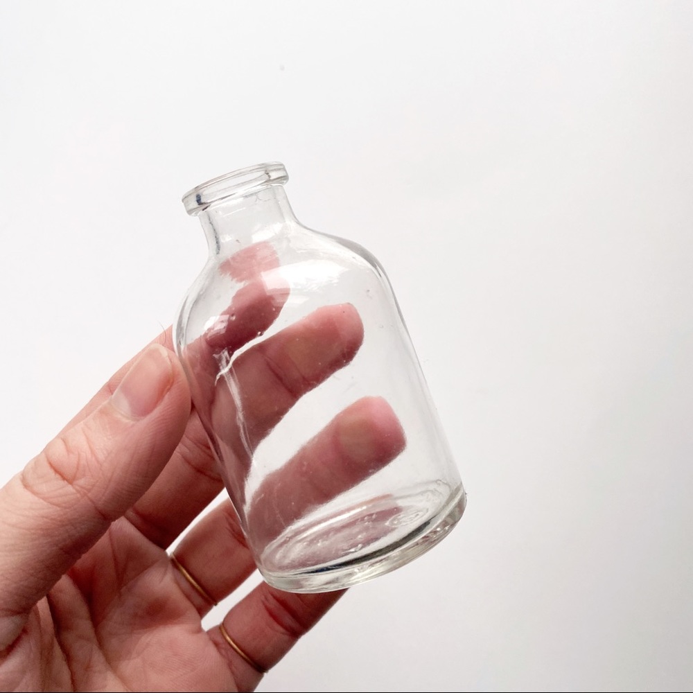 Vintage Mini Clear Glass Jar Vase Plant Propagation - Picture 3 of 8
